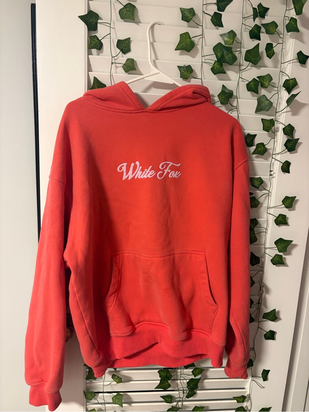 White fox Coral Pullover Hoodie Sweater